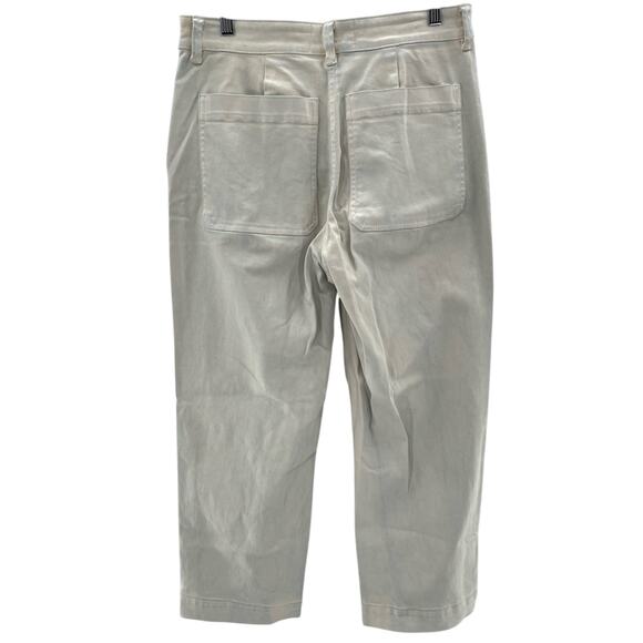 Everlane Wide Leg High Waisted Cropped Casual Quality Denim Jeans Size 8 Boho - Picture 13 of 16